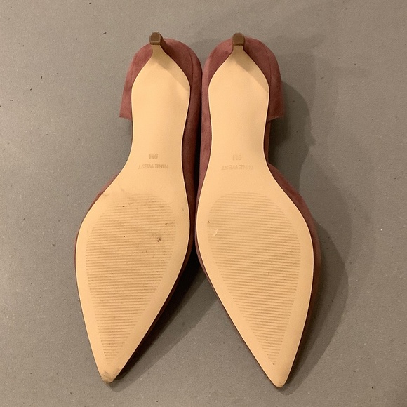 Nine West “Fiacre” Medium Pink Suede Pointy Toe Low Heel Pump Size 9M - Picture 8 of 10